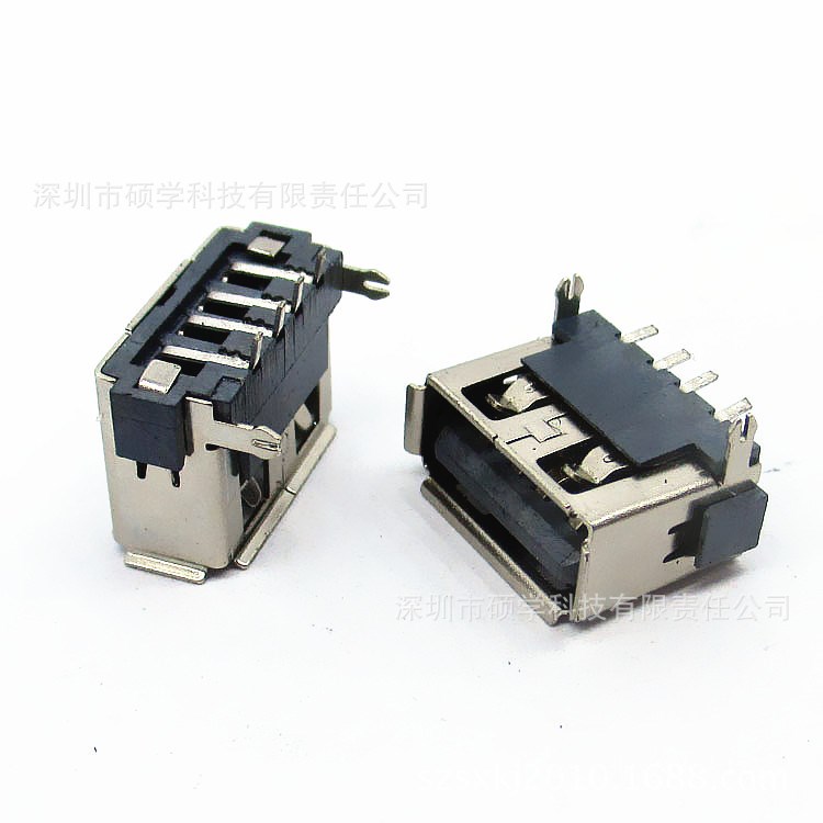 廠家 USB短體10.0前插后貼6.5/6.8厚度 卷邊貼片 手機(jī)USB接口母座