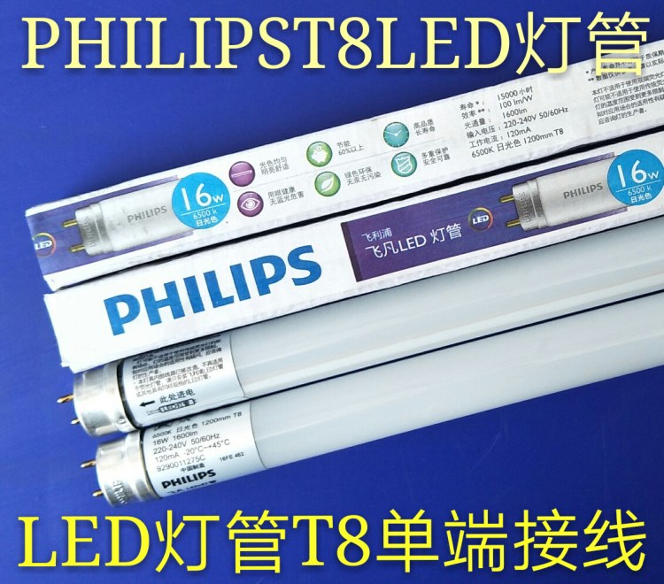 pHLlPS飛凡T8LED燈管8w6500kT8LED60厘米日光燈管