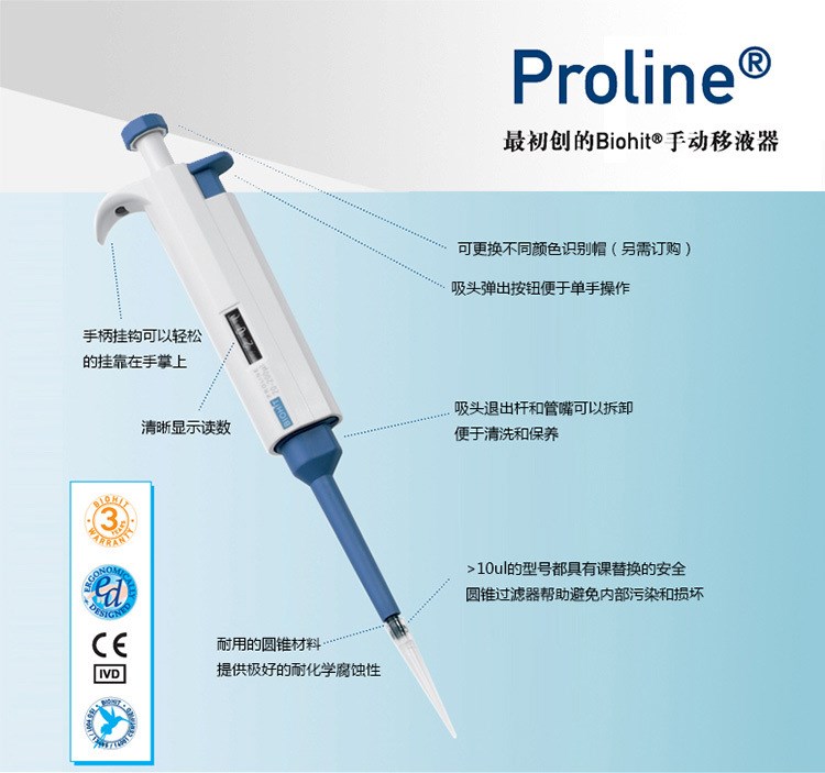 賽多利斯百得Proline手動0.5-10半支消毒移液器定量加液槍