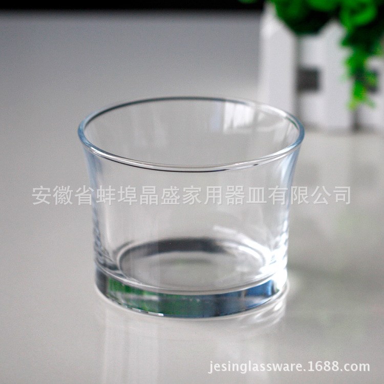 蚌埠工廠供應(yīng)玻璃類(lèi)灌蠟杯 出口歐美機(jī)壓噴色圓燭臺(tái)