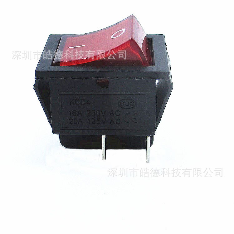 高端 16A 250V船型開關30.5*25.5大電流翹板開關KCD4