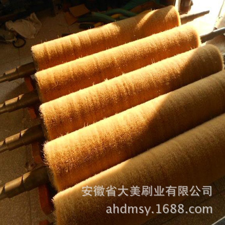 廠家批發定制工業尼龍絲纏繞式毛刷輥 螺旋清洗機毛刷輥
