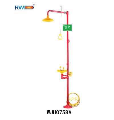 供應復合式洗眼器 RWD0758A 鍍鋅鋼管洗眼器 緊急沖洗洗眼器