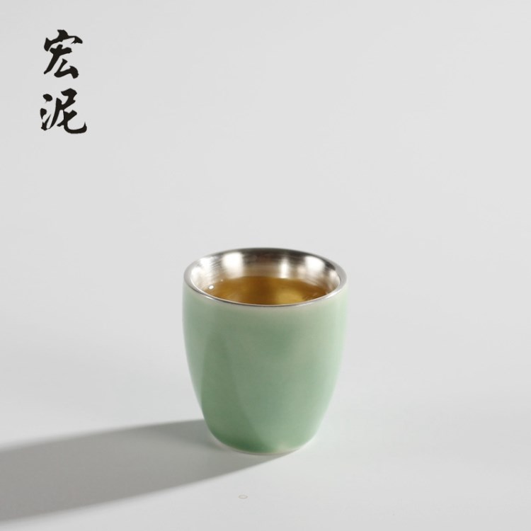 银白酒杯对杯手工鎏银酒樽高脚杯矮脚杯银酒具茶杯礼品