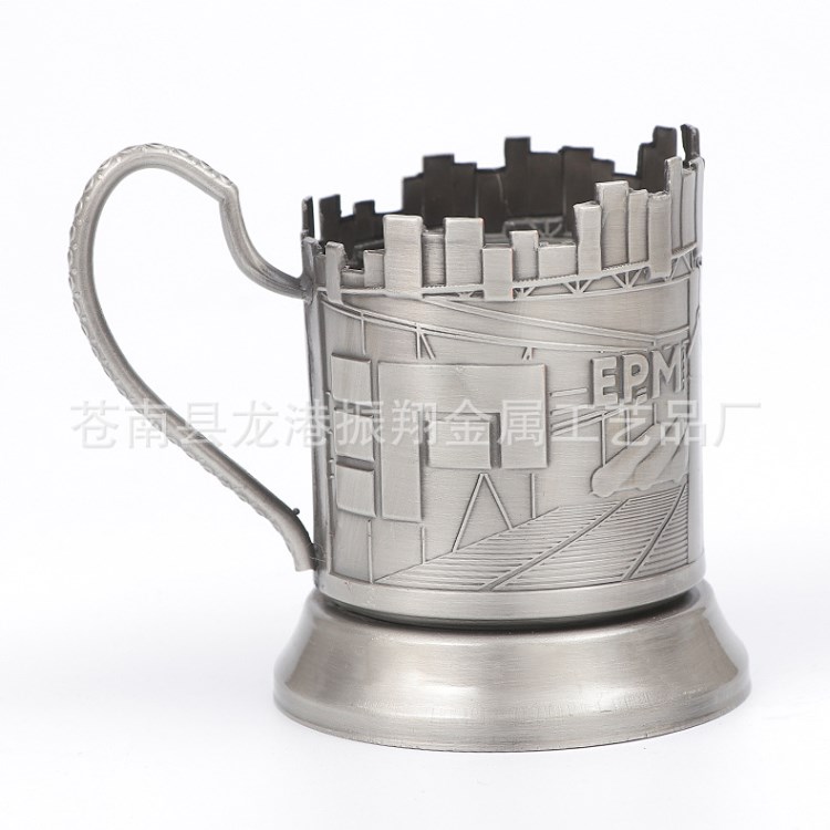 精美時尚工藝錫品牌手工制作風景杯子 廠家定制制品