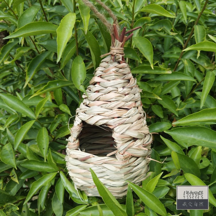 草制品工廠直銷 創(chuàng)意寵物鳥巢 草編鳥屋 芙蓉草葫蘆鳥窩