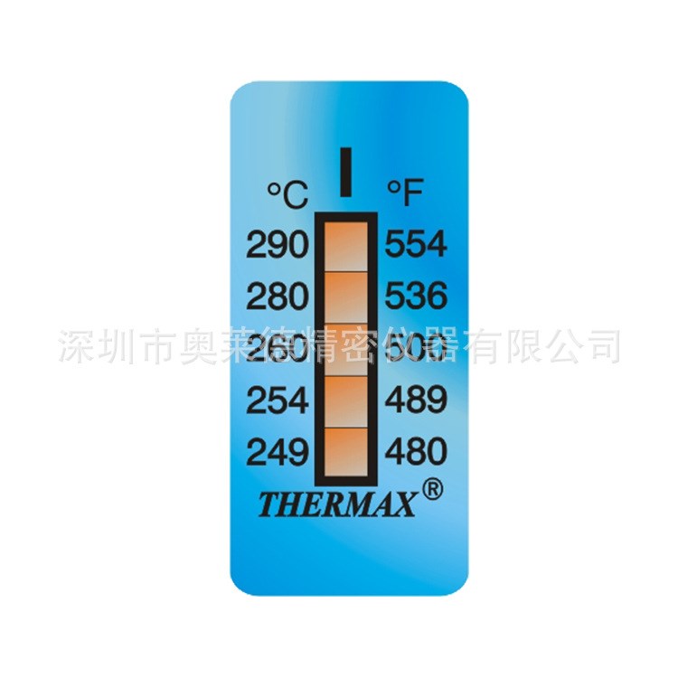 英國thermax 5格I型溫度試紙 249-290℃ 溫度熱敏貼紙 TMC測(cè)溫紙