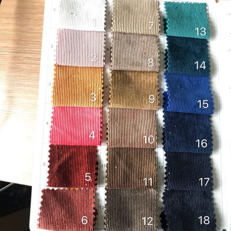 廠家現貨 16條錦滌燈芯絨 16坑滌錦服裝面料褲裝沙發靠墊面料