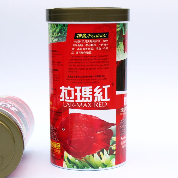 直銷拉瑪紅180/360/1000g血鸚鵡發(fā)財(cái)魚用增紅增色飼料魚食