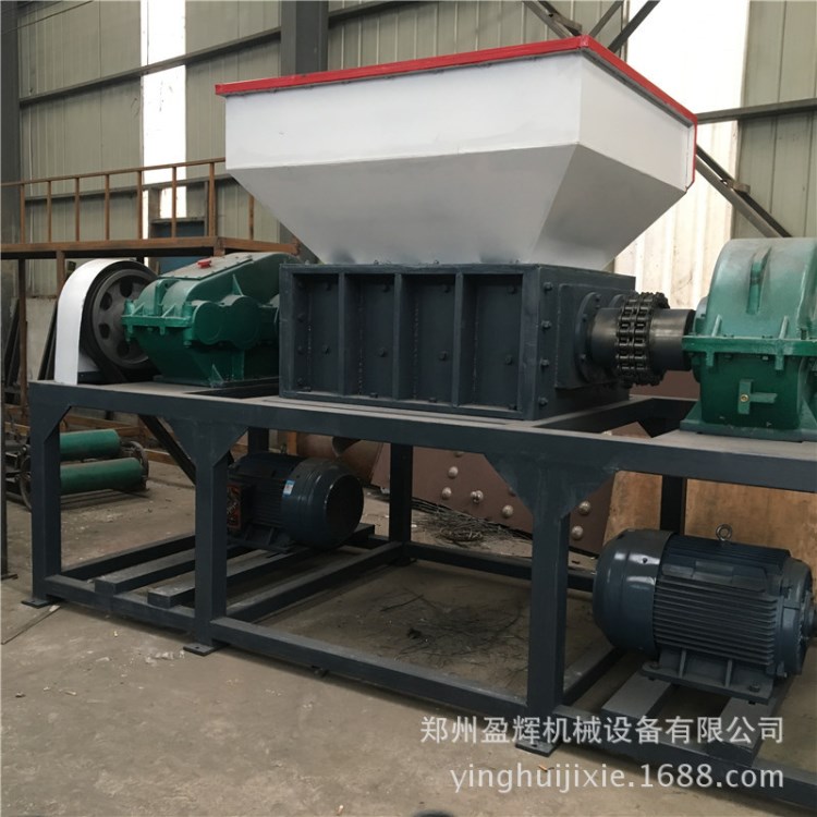 廠家直銷(xiāo)橡膠廢鋼破碎機(jī) 皮革家具撕碎機(jī) 多功能雙軸金屬撕碎機(jī)