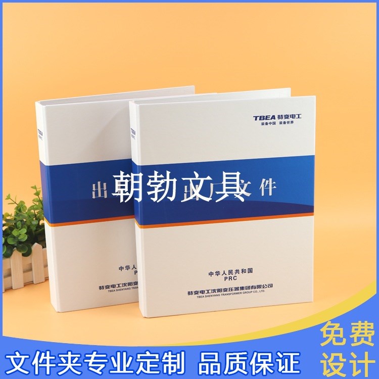 廠家直銷紙質(zhì)文件夾A4活頁夾2孔文件夾LOGO定制印刷文件夾