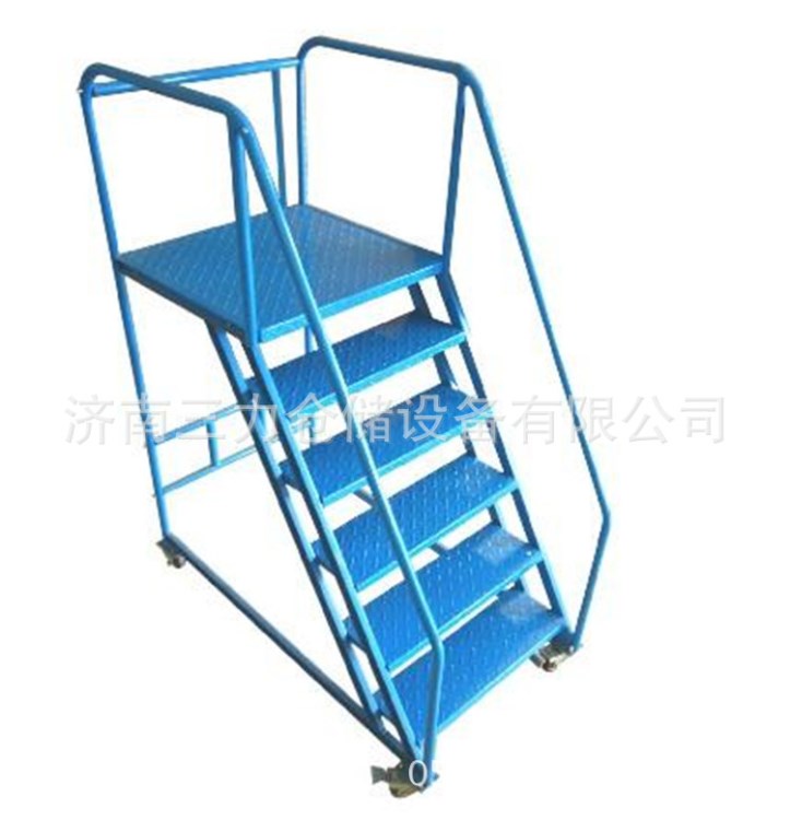 剎車輪登高車移動梯子倉庫搬運車超市搬貨梯濟南三力貨架