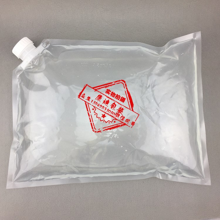 復(fù)合材質(zhì)5L透明液體吸嘴袋定做耐腐蝕4升膠水包裝袋鋁塑復(fù)合袋子