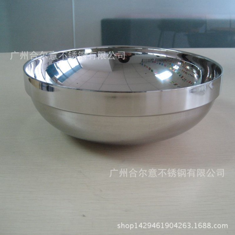 廠家直銷 韓式餐具不銹鋼韓式冷面碗 拉面碗23cm雙層防摔泡面碗