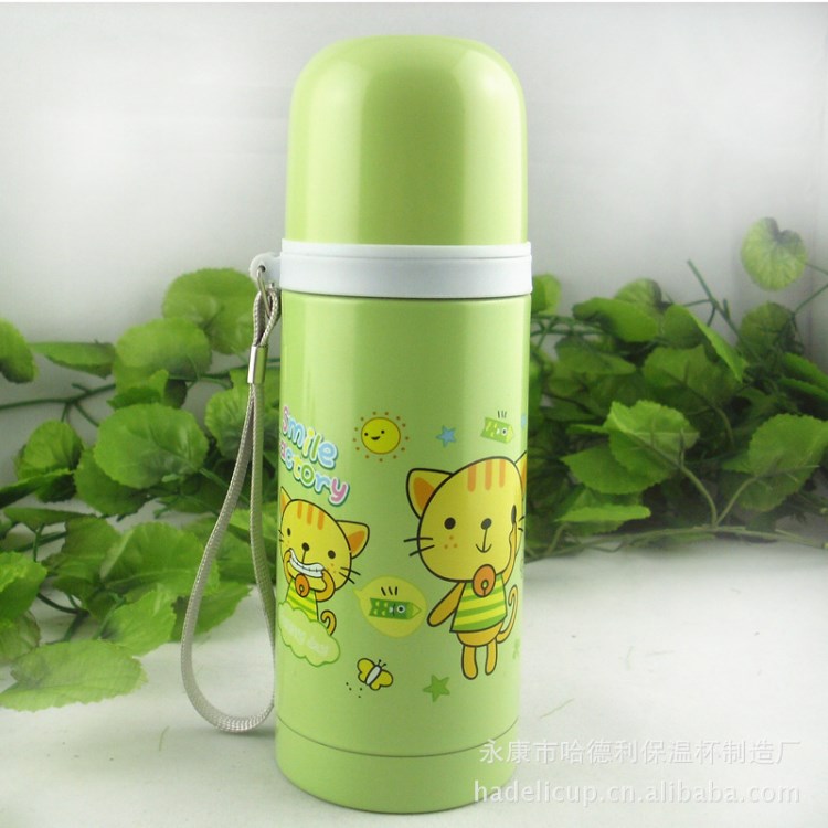 廠家新款低價(jià)供應(yīng) 350ml 簡(jiǎn)約時(shí)尚卡通不銹鋼真空保溫保冷兒童杯