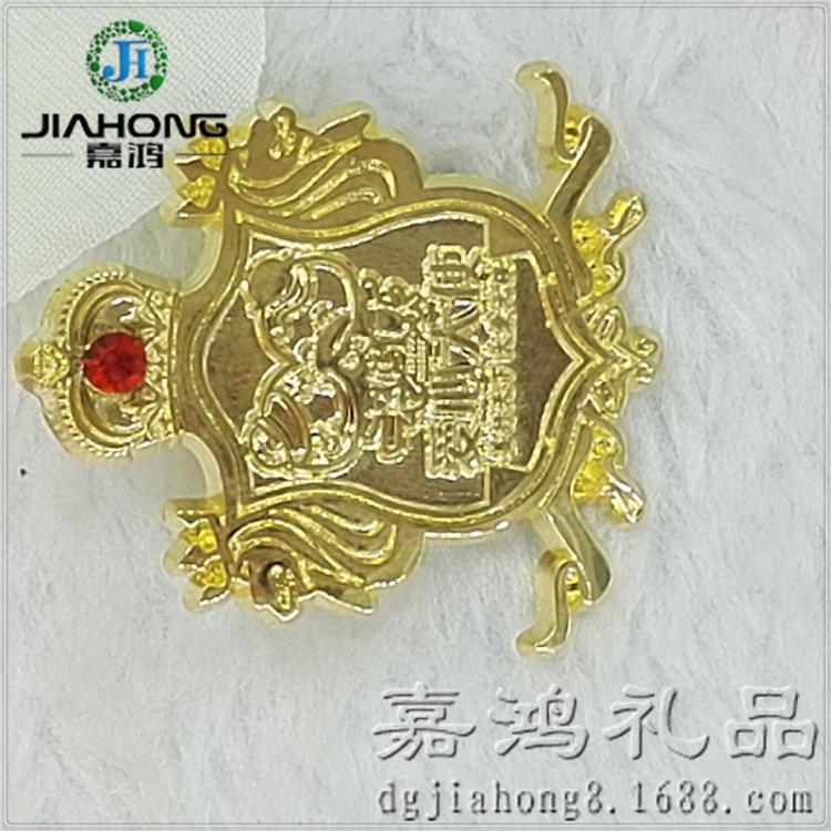 仿金徽章定做 金屬工藝品胸章定制 鋅合金勛章紀(jì)念幣 可鑲鉆