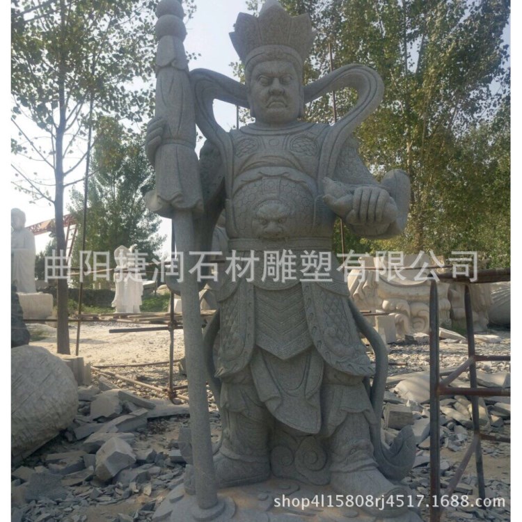 定做加工漢白玉石雕四大天神像佛像寺廟戶外廣場工藝品擺件直銷