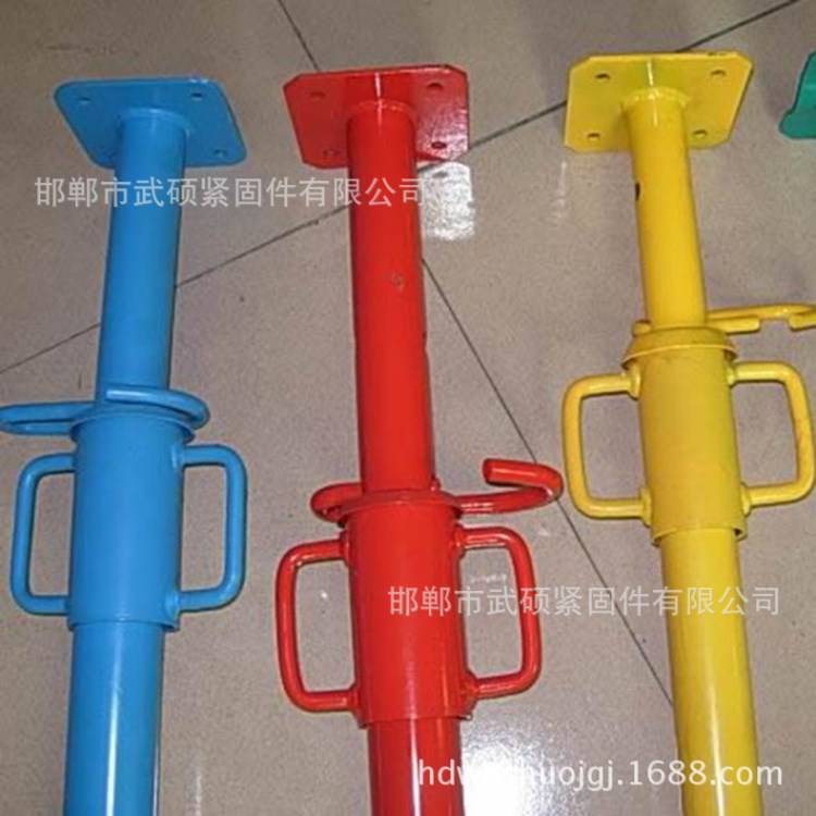 【廠家制造】建筑專用鋁模板配件鋼支撐 可調(diào)節(jié)鋼支頂 噴塑單支頂