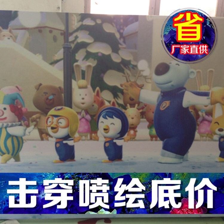 高光化纖油畫布噴繪制作 高精度弱溶化纖藝術布防水抗曬