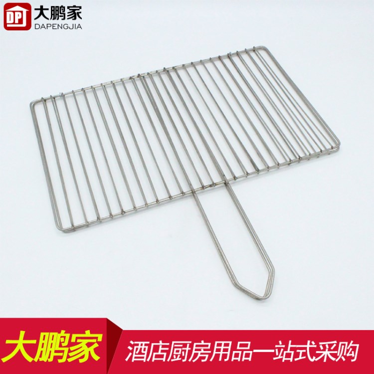 大鵬家廠家直銷 燒烤網架bbq燒烤配件烤魚蔬菜不銹鋼豎條蔬菜夾