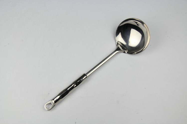 厂家供应 无磁水立方空心柄烹饪锅勺 不锈钢勺子 汤壳 火锅勺