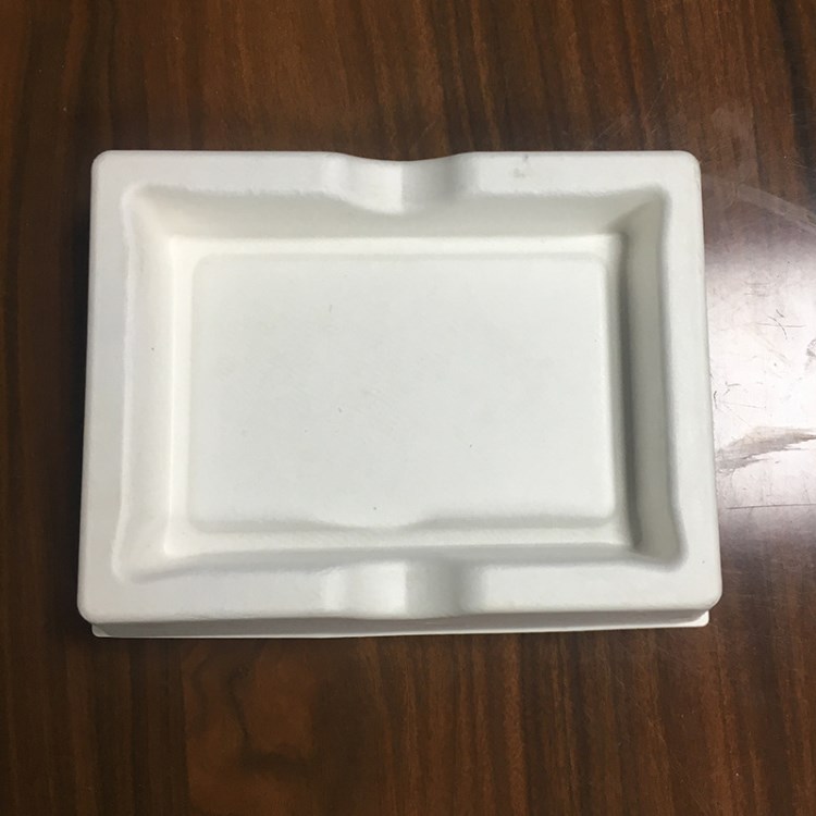 紙漿模塑 白色濕壓環保紙托白色甘蔗漿手機紙托紙漿內托 紙漿模塑