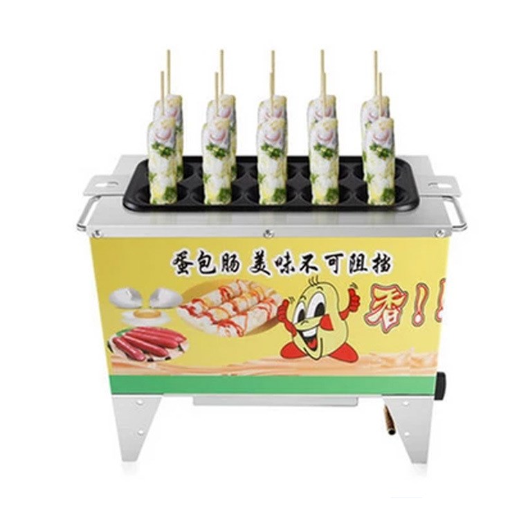 燃?xì)獾澳c機商用蛋卷機 雞蛋包腸機器 用電十孔蛋腸機廠家名吃設(shè)備