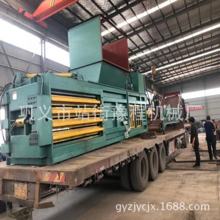 出口 廢紙報紙壓縮打包機 全自動秸稈牧草打包機 臥式打包機