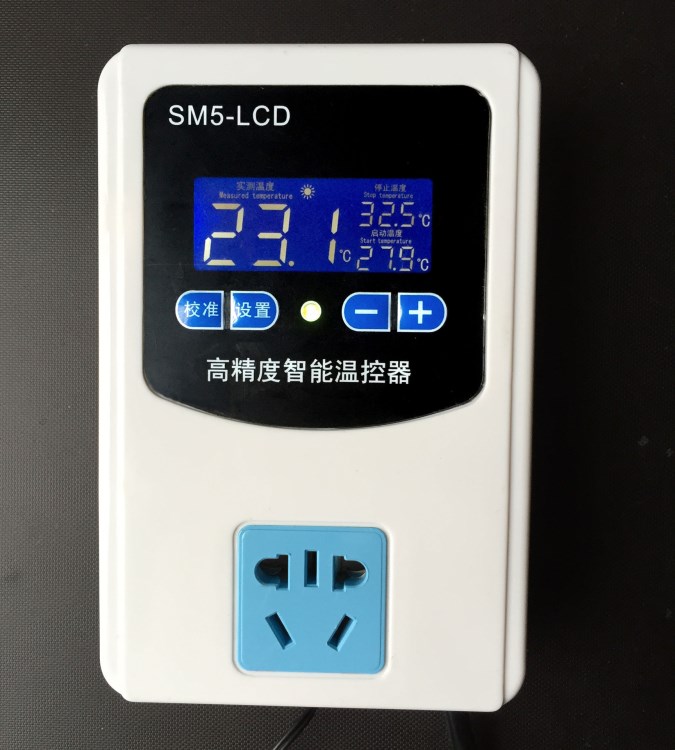 新款LCD高精度溫控器溫控插座養殖寵物地暖鍋爐溫室大棚控溫0.1度