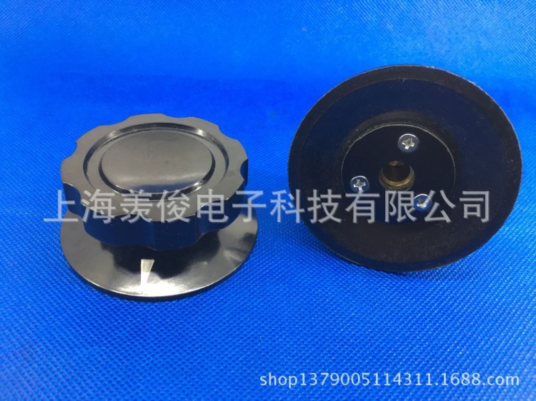 圓形凹端面帶指示圓盤旋鈕K4-5  8MM旋鈕帽子開關(guān)手柄銅芯寧波產(chǎn)