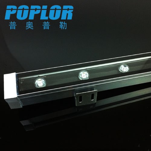 LED洗墻燈12/24W單色線條燈RGB條形橋梁輪廓燈戶外投射燈0.5/1M