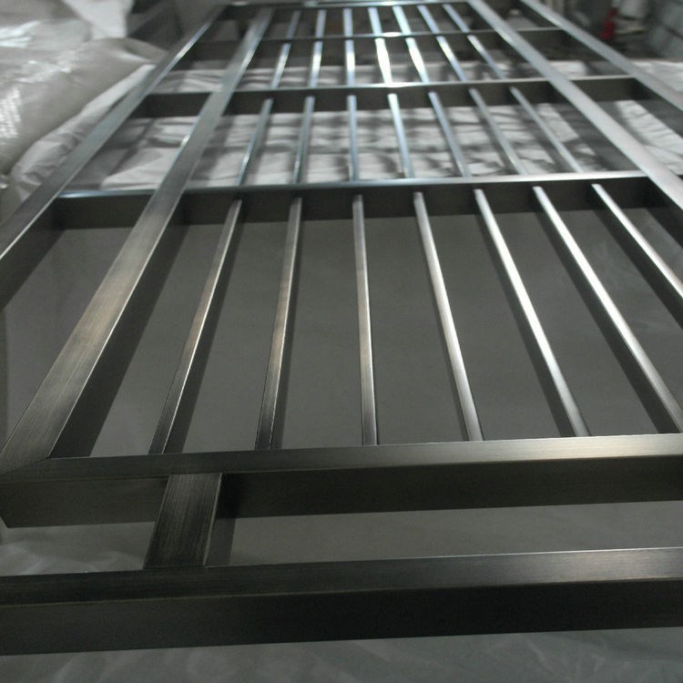 酒店不锈钢家具设备批发酒店黑钢镜面屏风茶几