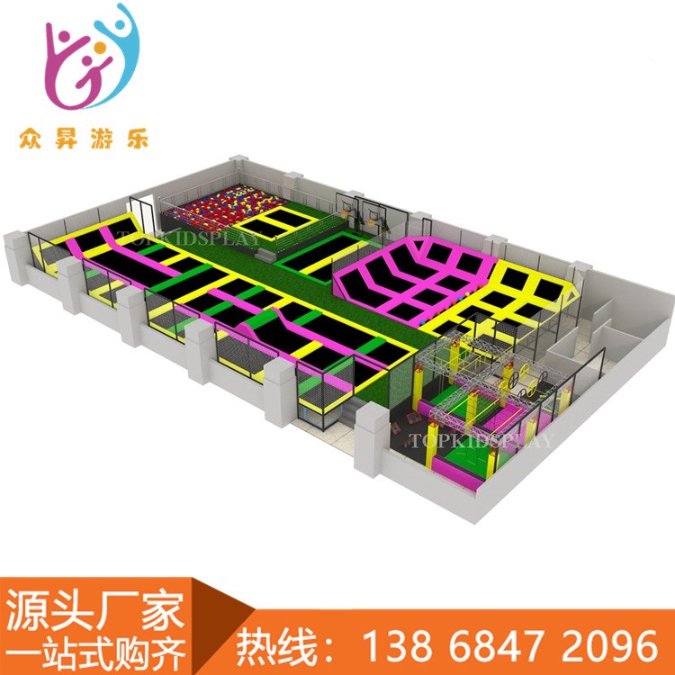 商場(chǎng)大型兒童蹦床淘氣堡游樂(lè)設(shè)備 新型兒童健身游樂(lè)跳跳床設(shè)施