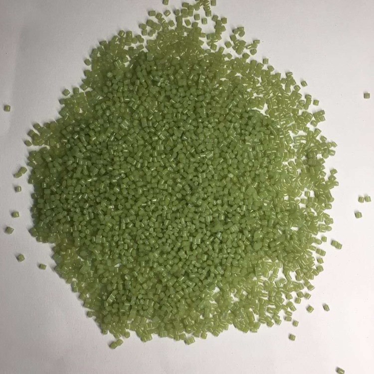 廠家直銷PA6再生料漁網(wǎng)綠色樹脂/易配色易注塑/帶扣具腳輪降