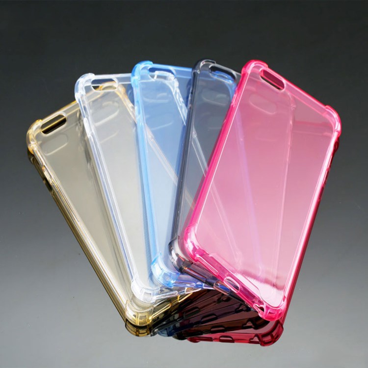 直銷IPhone 7氣墊防摔TPU手機(jī)殼 蘋果7透色TPU防水印工藝素材外殼