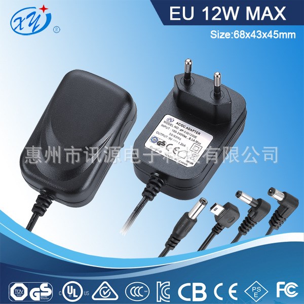 訂貨12V1A GS電源適配器LED電源電子變壓器開關(guān)電源AC/DC火牛