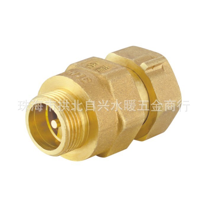 中國名盾黃銅 表前止回閥 伸縮全銅單向內外絲活接逆流閥內外牙立