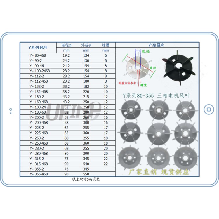 Y系列風(fēng)葉 散熱葉片 電動機(jī)馬達(dá)水泵發(fā)電機(jī)風(fēng)機(jī)配件 風(fēng)葉