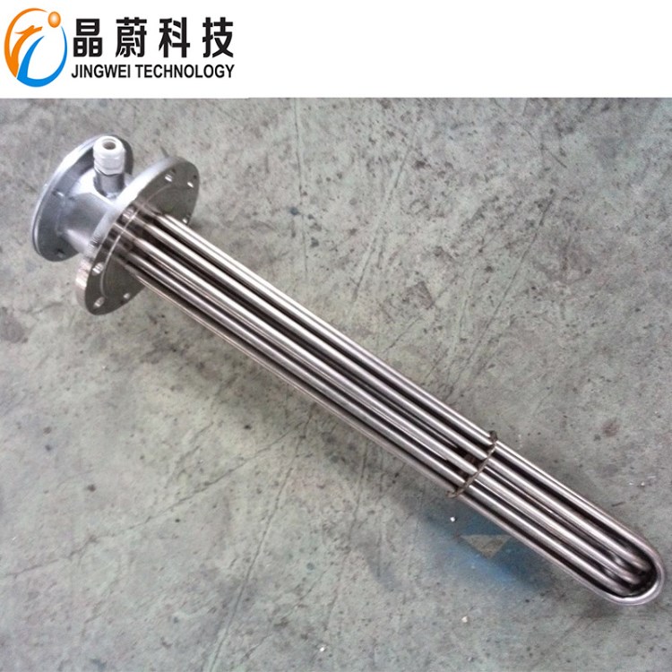 晶蔚電熱預定供應 4KW防爆法蘭式加熱管 非標定制 工業級 電加熱