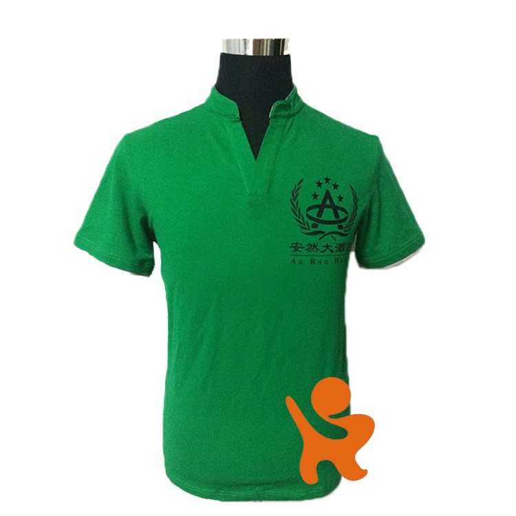 棉廣告polo衫工作服定制短袖v領polo衫男式定做印繡logo