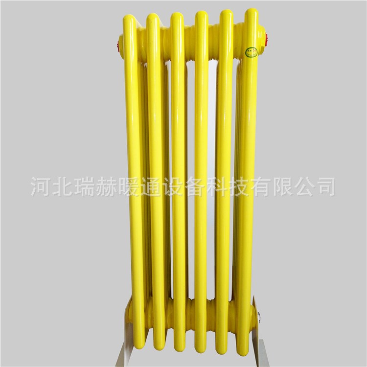 鋼五柱暖氣片制造商 QFGZ509型鋼管散熱器 廠房專用鋼制散熱器