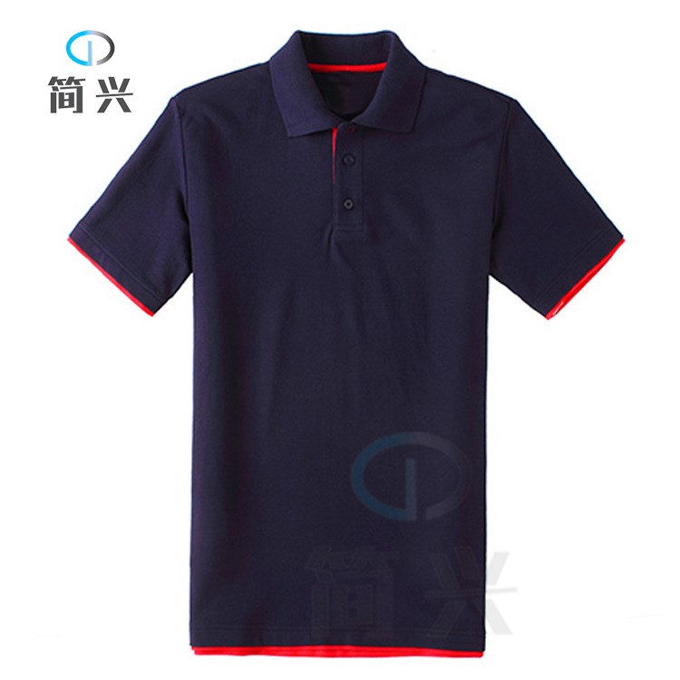 棉短袖翻领polo衫定制印花广告衫T恤活动工作服批量定做印logo