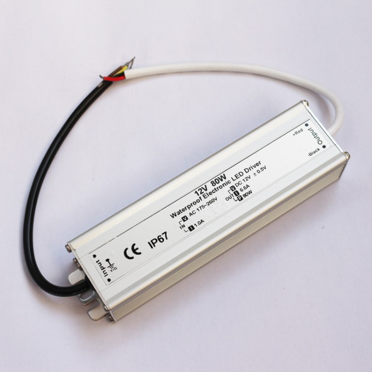 供應(yīng)LED燈防水電源  80W12V6.6A室外開關(guān)電源  LED驅(qū)動(dòng)防水電源