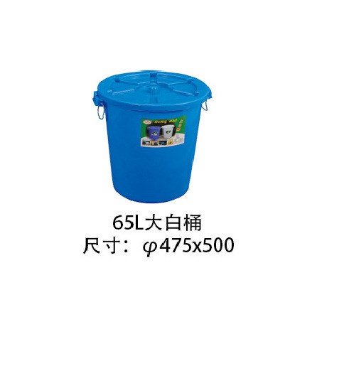 65升生產(chǎn)廠家直銷批發(fā)塑料儲水桶白色藍(lán)色塑膠桶儲物桶保潔桶帶蓋