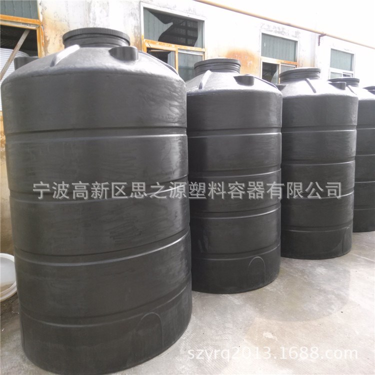 廠家直供6噸PE避光水塔 黑色塑膠水罐 6立方水箱 6000L水桶