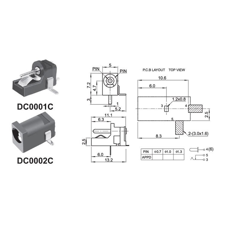 DC(SMT)電源插座系列