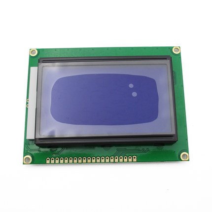 12864液晶屏 帶中文字庫 LCD 藍(lán)屏 帶背光 ST7920 標(biāo)準(zhǔn)屏93*70