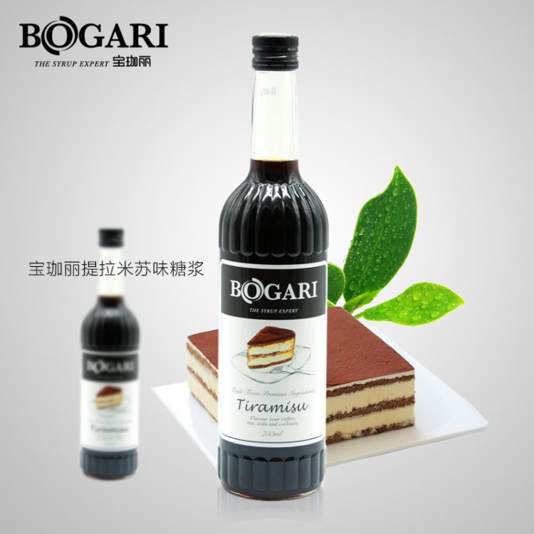 BOGARI/寶珈麗 糖漿 提拉米蘇風味果露 750ml  買2瓶送壓頭