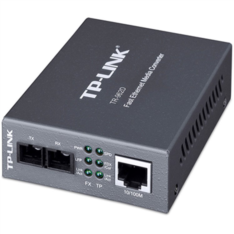 TP-LINK 10/100M SC单模光纤收发器 双纤 20km TR-962D