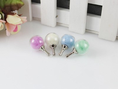 DIY手工飾品 干花/羊毛氈/閃光絲防塵塞 玻璃罩/水晶球手工飾品